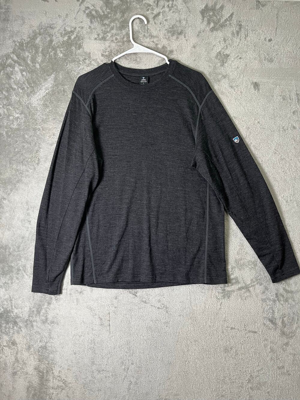 KÜHL Stellr Men’s 100% Merino Wool Sweater Pullover Outdoor Size Large Gorpcore